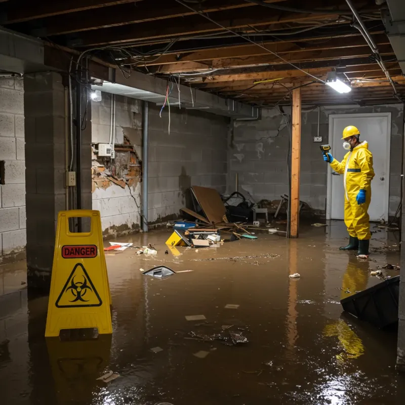 Flooded Basement Electrical Hazard in Sunrise Lake, PA Property